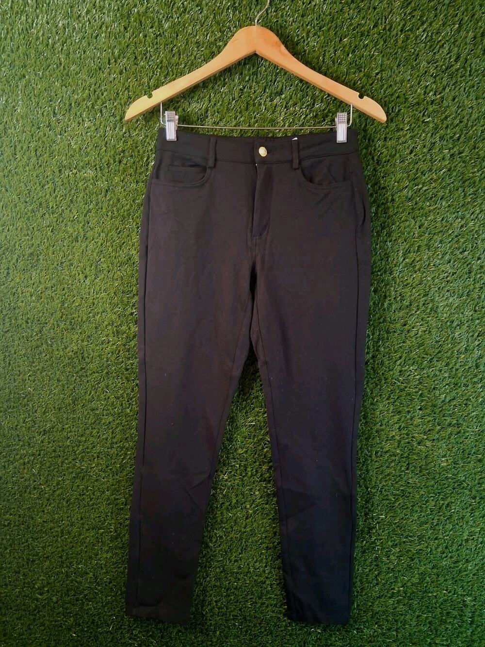 MICHAEL Michael Kors Women's Skinny Pants Black Size S 27" Inseam Mid-Rise Logo